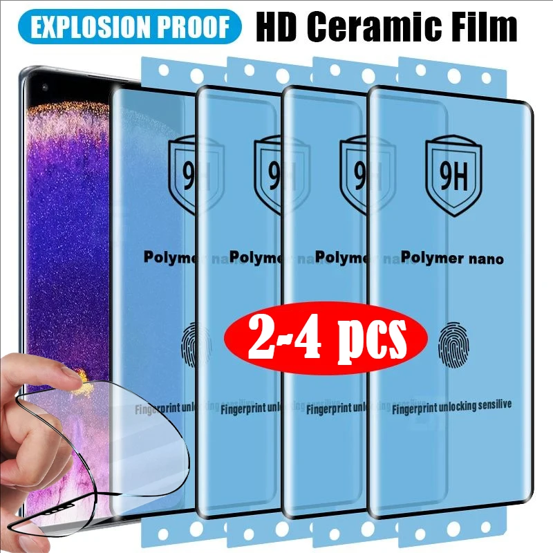 

2-4Pcs 3D Curved Explosion-proof Flexible Soft Ceramic Film For OPPO Find X7 Ultra X6 X5 X3 A3 A2 A1 Pro Screen Protector