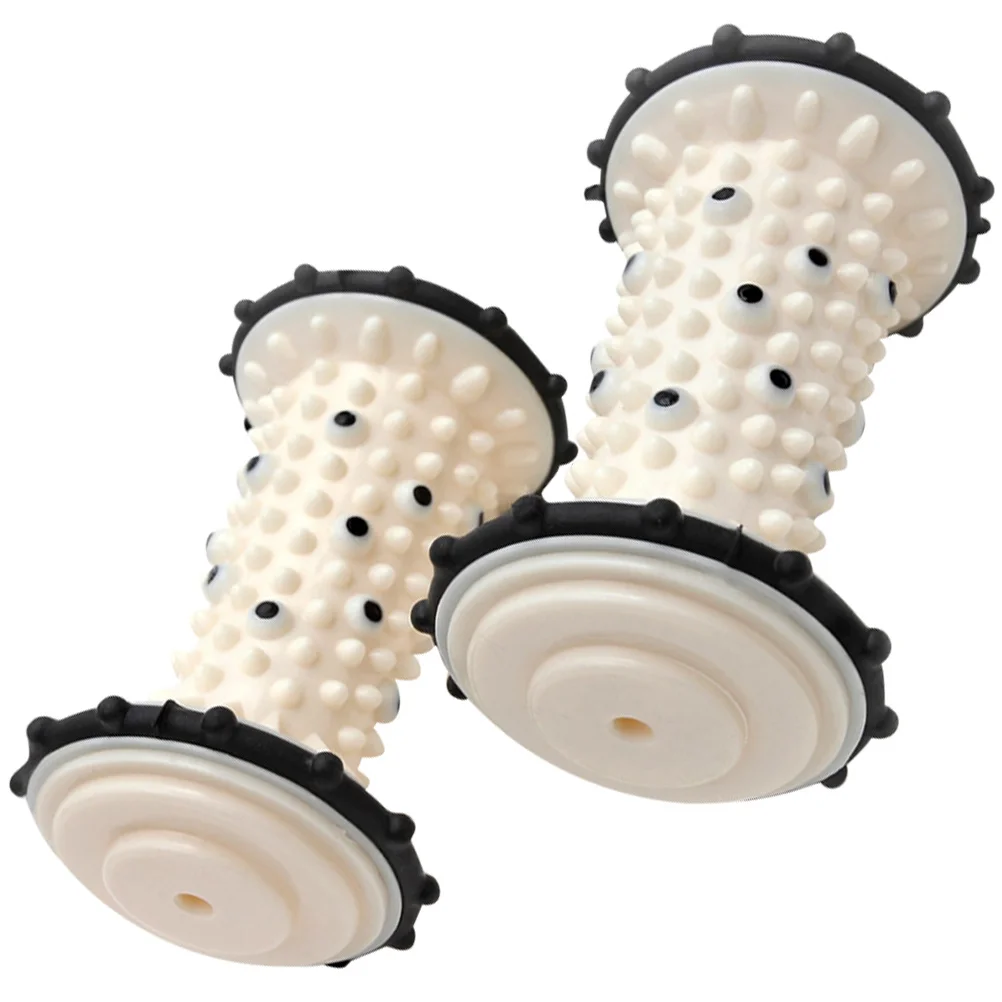 

1Pair Foot ABS Massage Roller Multifunctional Reflexology Roller with Spike Bumps Magnetic Points Anti-Skid Design for Foot
