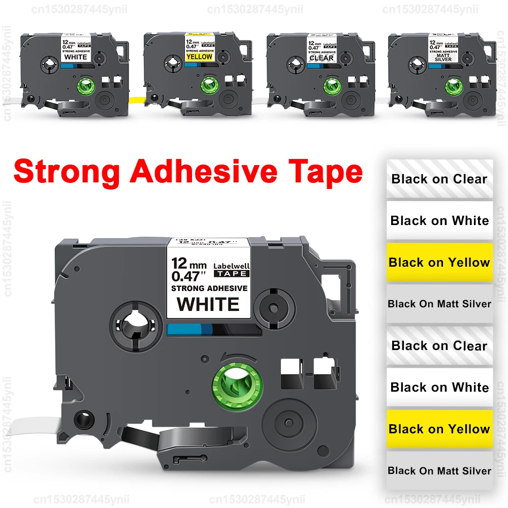 1PK TZeS231 Tape Compatible for Brother Strong Adhesive Tapes tze S231 tzeS221 tzeS211 S241 S251 for Brother P-touch Label Maker