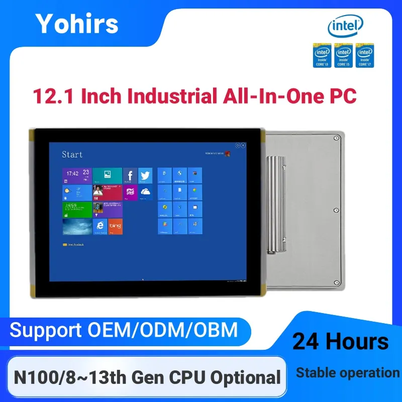 

12.1inch Industrial Embedded Panel PC i5 1235U i7 1255U WIN11 PRO Capacitive Resistive Touch Screen Industrial all-in-one PC