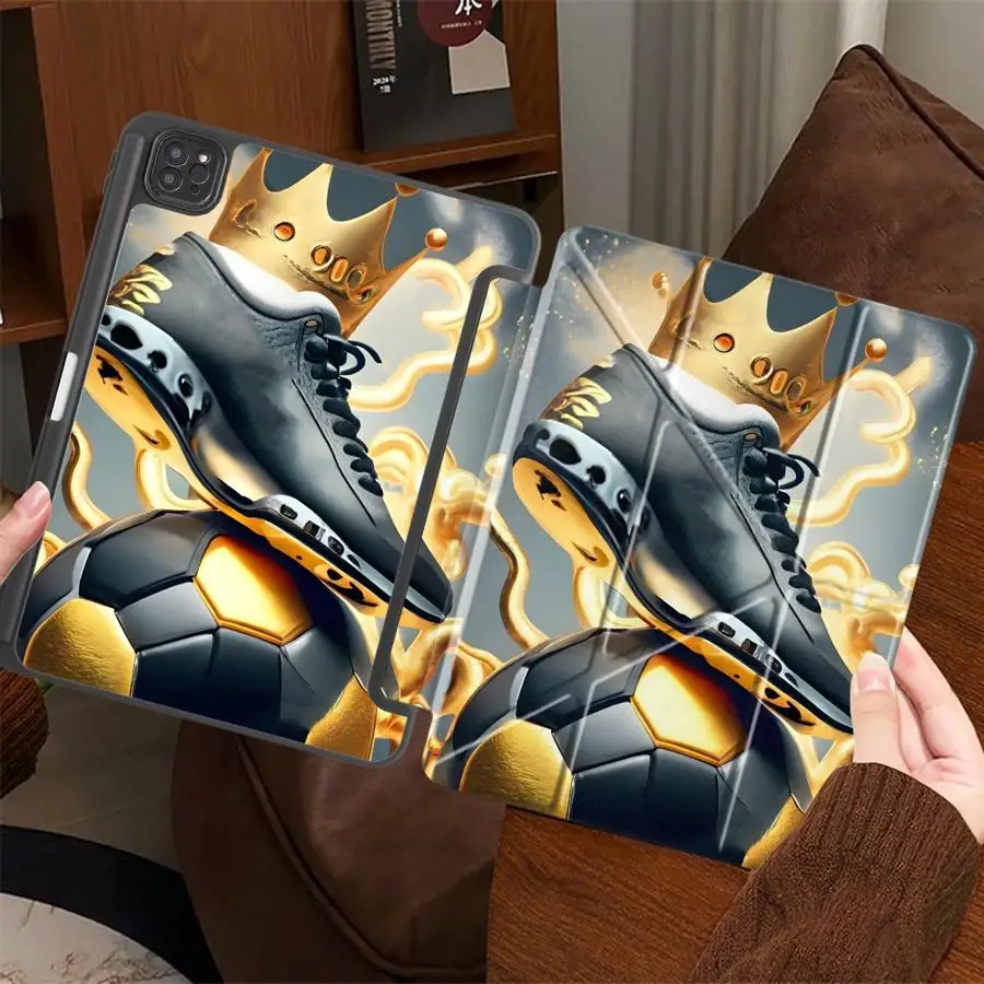 

Tablet Case For iPad Pro 2025 11th 10th 9th 8th 7th 12.9inch Air 4 5 M3 M2 1 2 M4 11inch Mini 6 7 Holder Cover Football