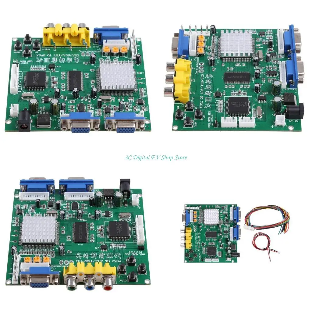 E74D Arcade Game RGB/CGA/EGA to VGA Game Video Output Converter Board for Arcade Game Monitor to CRT LCD PDP Projector