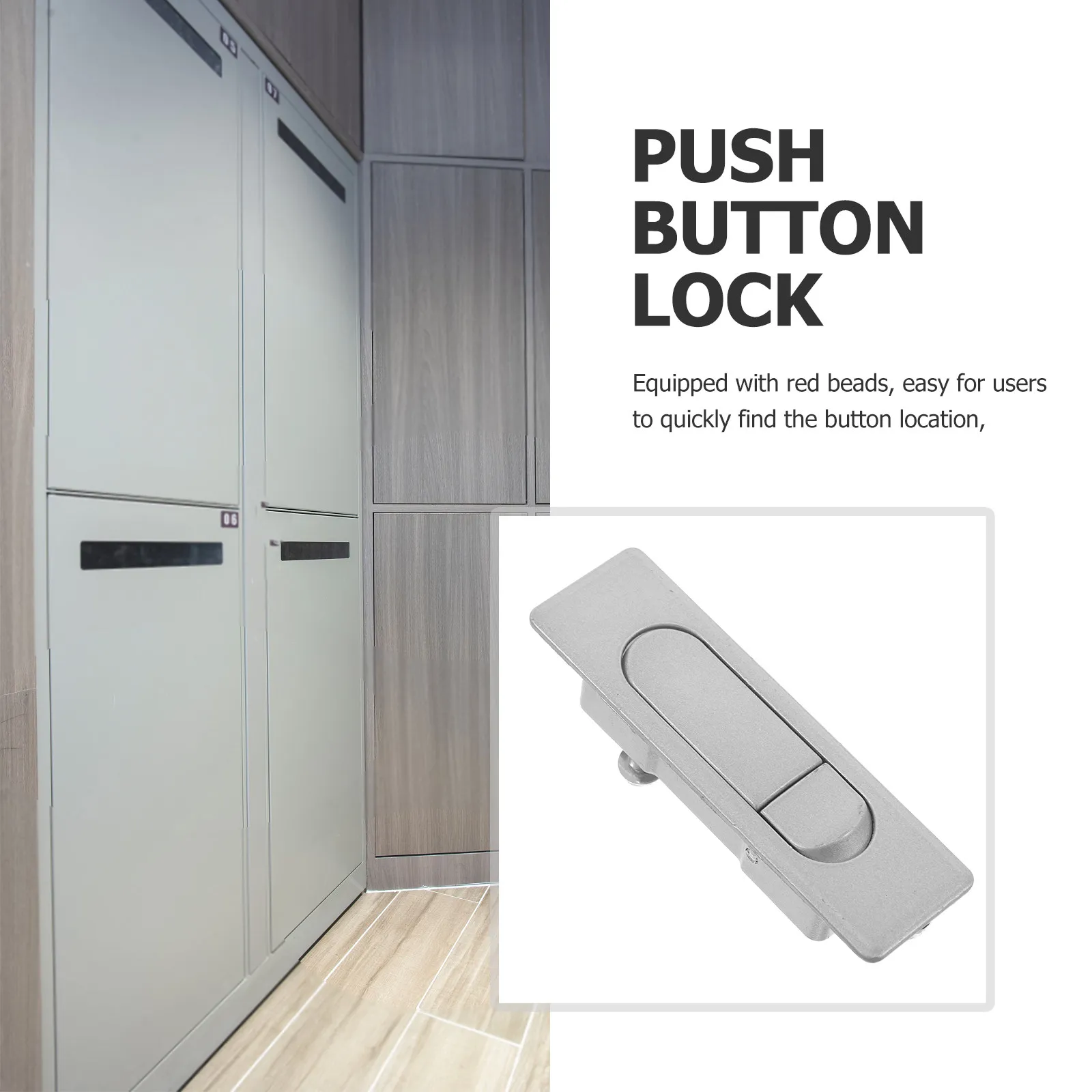 Push Button Cabinet Door Lock Round Flush Mount Concealed Latch for Electrical Panel Distribution Box