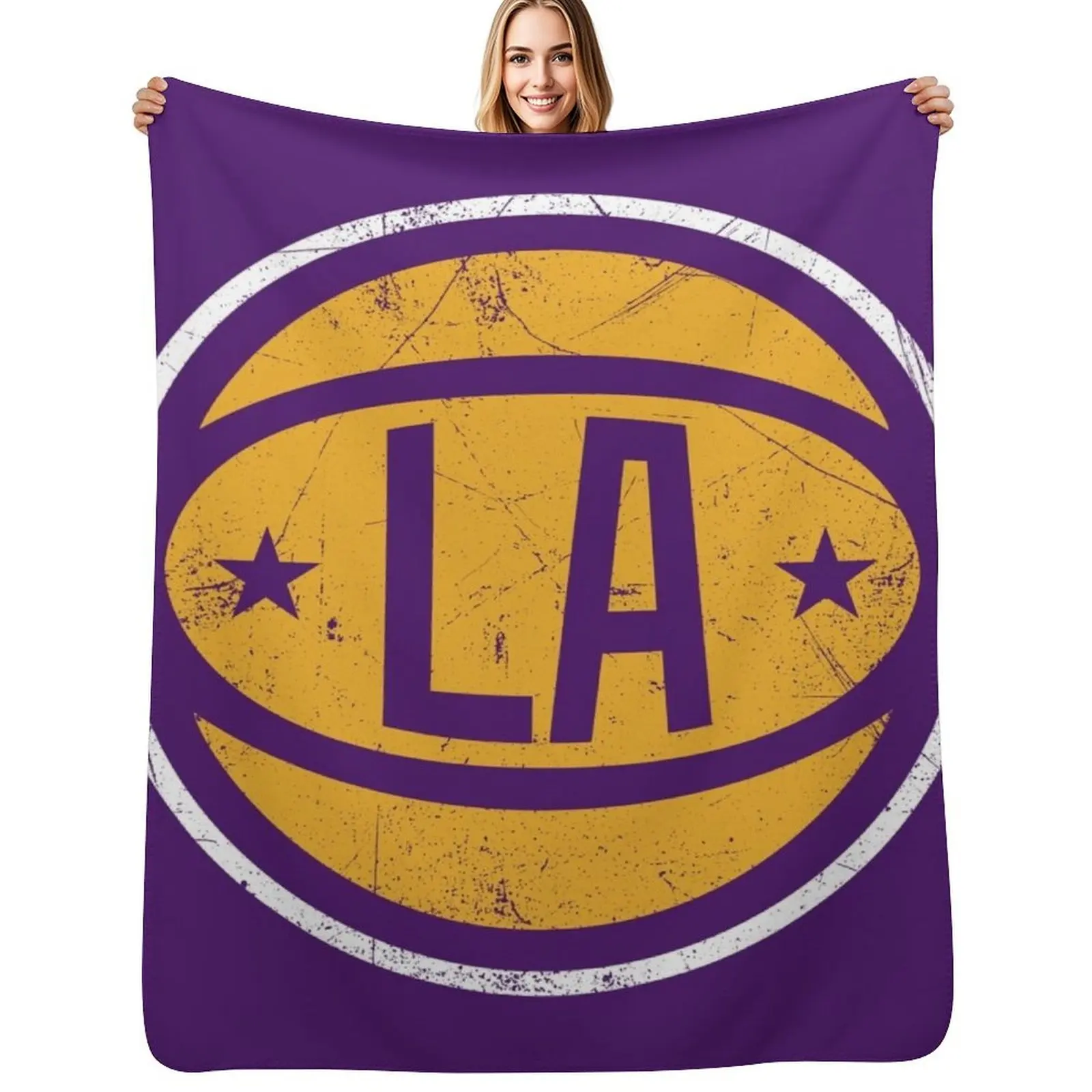 

LA retro Ball 3 Throw Blanket Multi Purpose Soft Warm Blanket for Home Travel