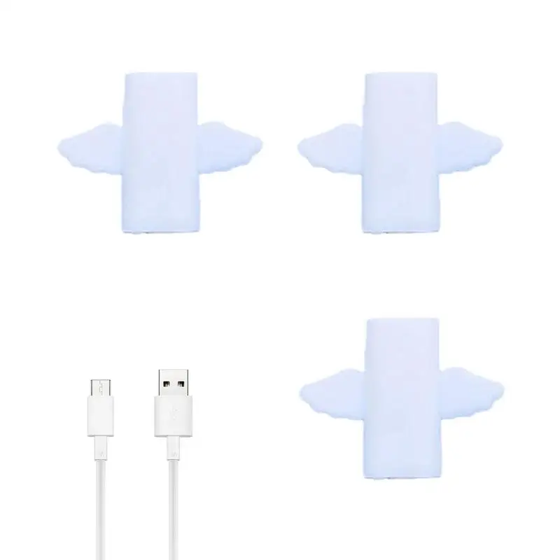 

Charger Cord Protector Charging Cord Protector 3Pcs Angel Wings Shape Phone Data Cable Saver Phone Charger Cord Protective