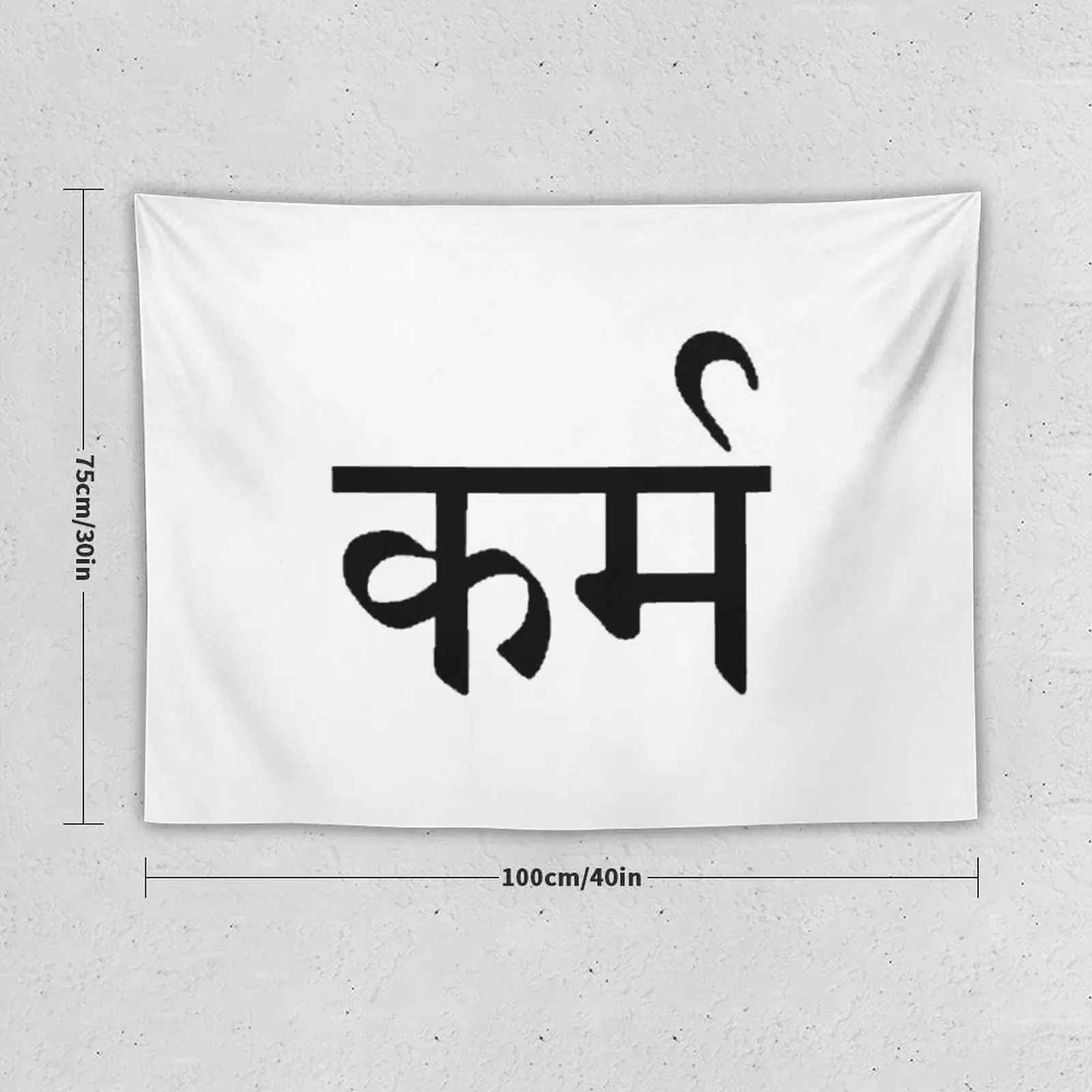 New Karma in Sanskrit Tapestry Cute Decor Decoration Bedroom Wall Deco Aesthetic Tapestry