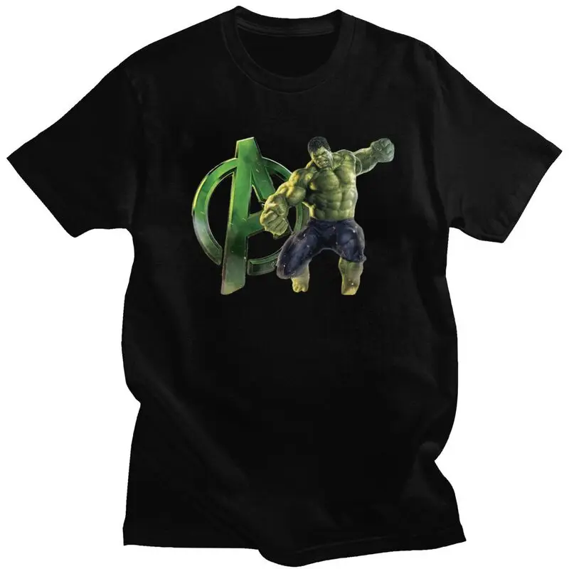 Custom Hulk The Avengers Superhero T Shirts for Men 100% Cotton Tees Tshirts Short Sleeve T-shirt Clothing