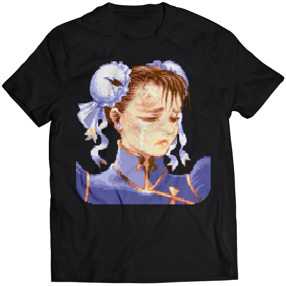 Chun Li Defeated Portrait Super Street Fighting 2 Turbo Premium T Shirt