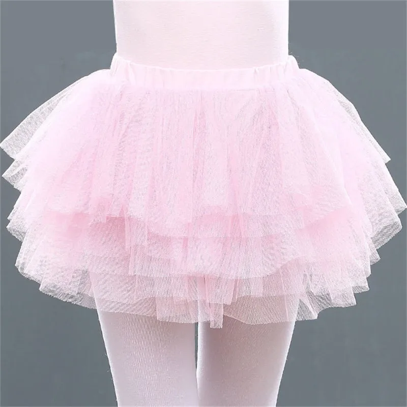 Very Beautiful 6 Layers Kids Girls Dancewear Pink White Tutu Ballet Skirt