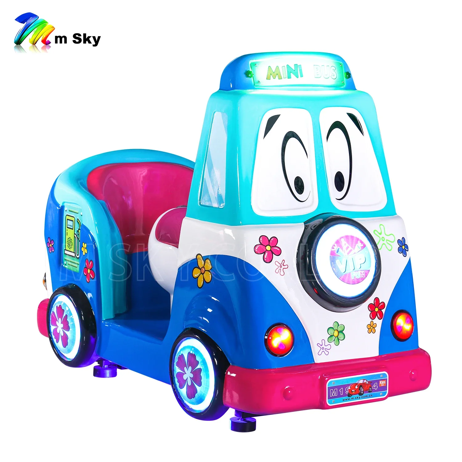 Eye-catching indoor kiddie rides Coin Operated Games Machine 2 Seats Commercial kids amusement manufacture ride on car for sale