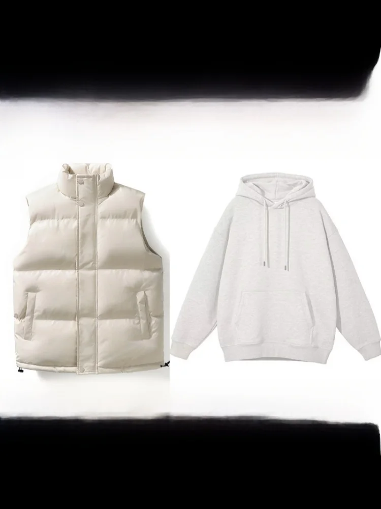 

Мужской комплект с капюшоном Yu Zhaolin: утепленный жилет и брюки, осенне-зимний модный комплект для молодежи, 100% полиэстер, без утепления