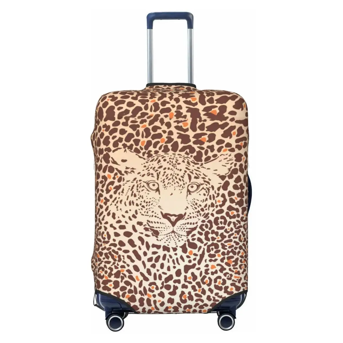 Custom Tropical Wild Animal Leopard Skin Leather Texture Suitcase Cover Washable Travel Luggage Covers for 18-32 inch