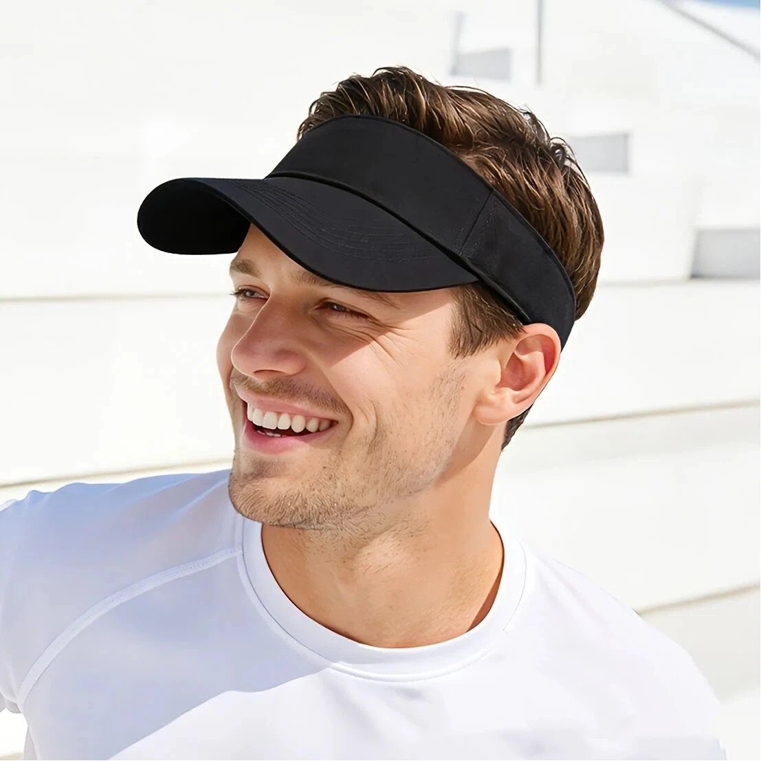 Outdoor Sports Hat Summer Sun Hat Men Women Cotton Adjustable Visor UV Protection Top Empty Solid Sport Tennis Golf Running Hat
