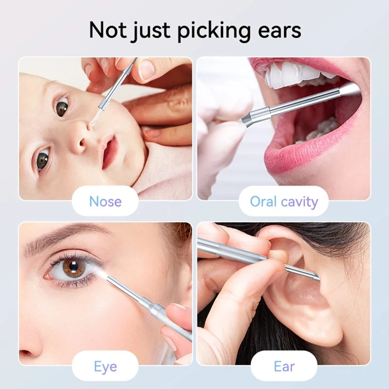 Digital Otoscope 3.9Mm Ear Otoscope Screen 4.3 Inch For Cleaning Smart Visual Ear Picking Stick 30MP Type-C Ear Camera