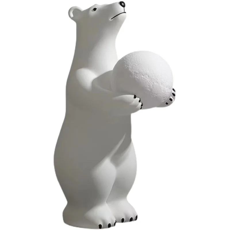 Polar bear floor lamp decoration bedroom decorative table lamp living room vertical bedside small night lamp children's room