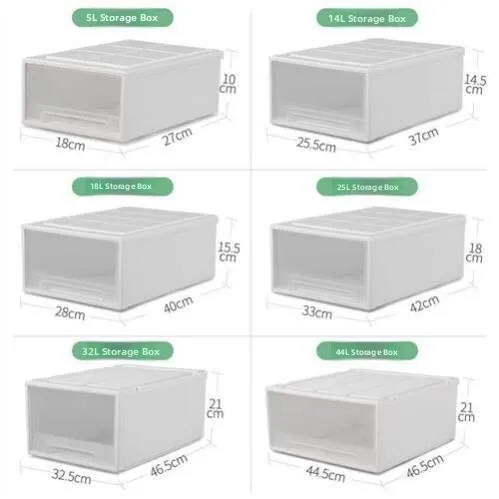 Sturdy Plastic Shoe Box Deep 27303439cm Wide 18253235cm Storage Drawer Underbed Organizer Box European Style Universal Storag...