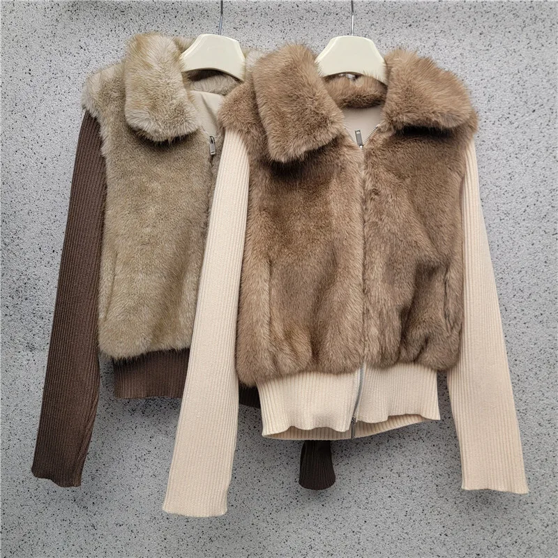 WTHT موضة المرأة أفخم تقسم متماسكة طويلة الأكمام معطف دافئ 2025 الشتاء العصرية التلبيب جاكيت زيبرا الإناث 1LS2720 #6