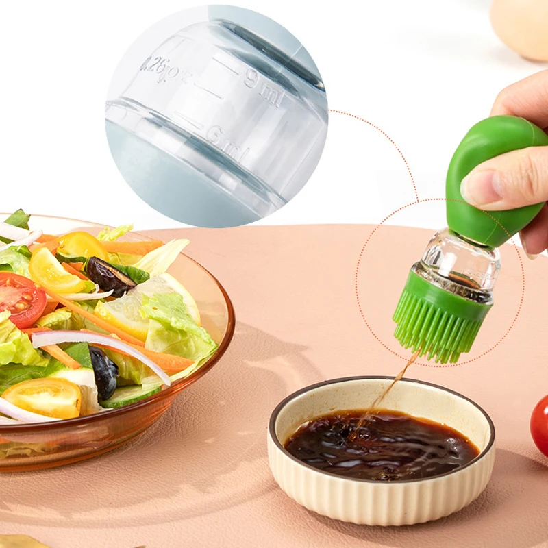 BBQ Brush Oil Brush Dispensing Silicone Baking Quantitative Brush Barbecue Cleaning Brush smear Brush Kitchen Brush