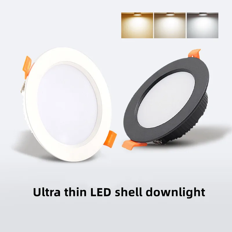 LED Downlight 12W 15W 18W 20W 24W 30W 9W AC220V 5W 7W 3W Recessed Spot Thick Aluminum Lighting Bedroom Kitchen Indoor Down Lamp