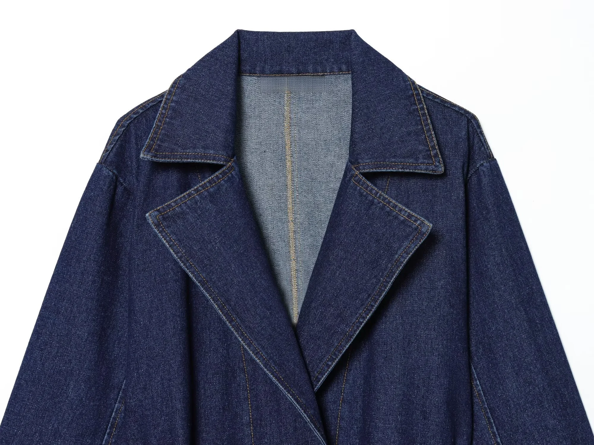 2025 شتاء جديد المرأة المألوف ركاب نمط تنوعا التلبيب جيب كبير التعادل الخصر الدنيم فستان بكم طويل #3