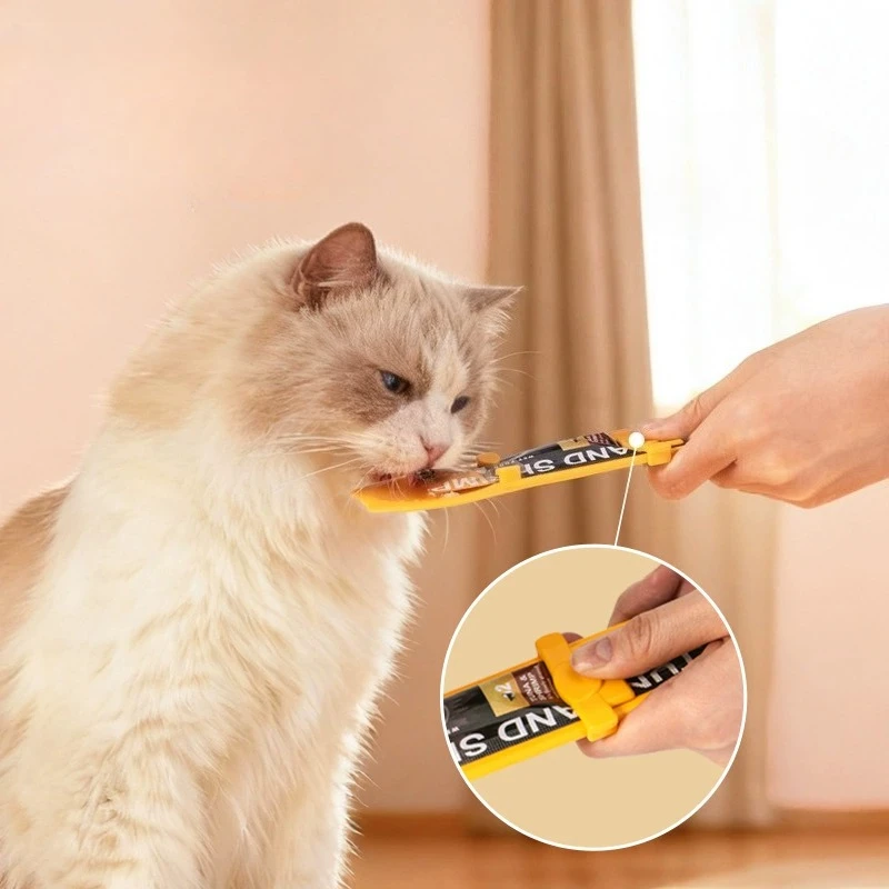 3Pcs Cat Strip Feeder Spoon Long Handle Lickable Wet Food Feeder For Cats Pet Meat Mud Food Squeeze Dispense Spoon Pet Supply