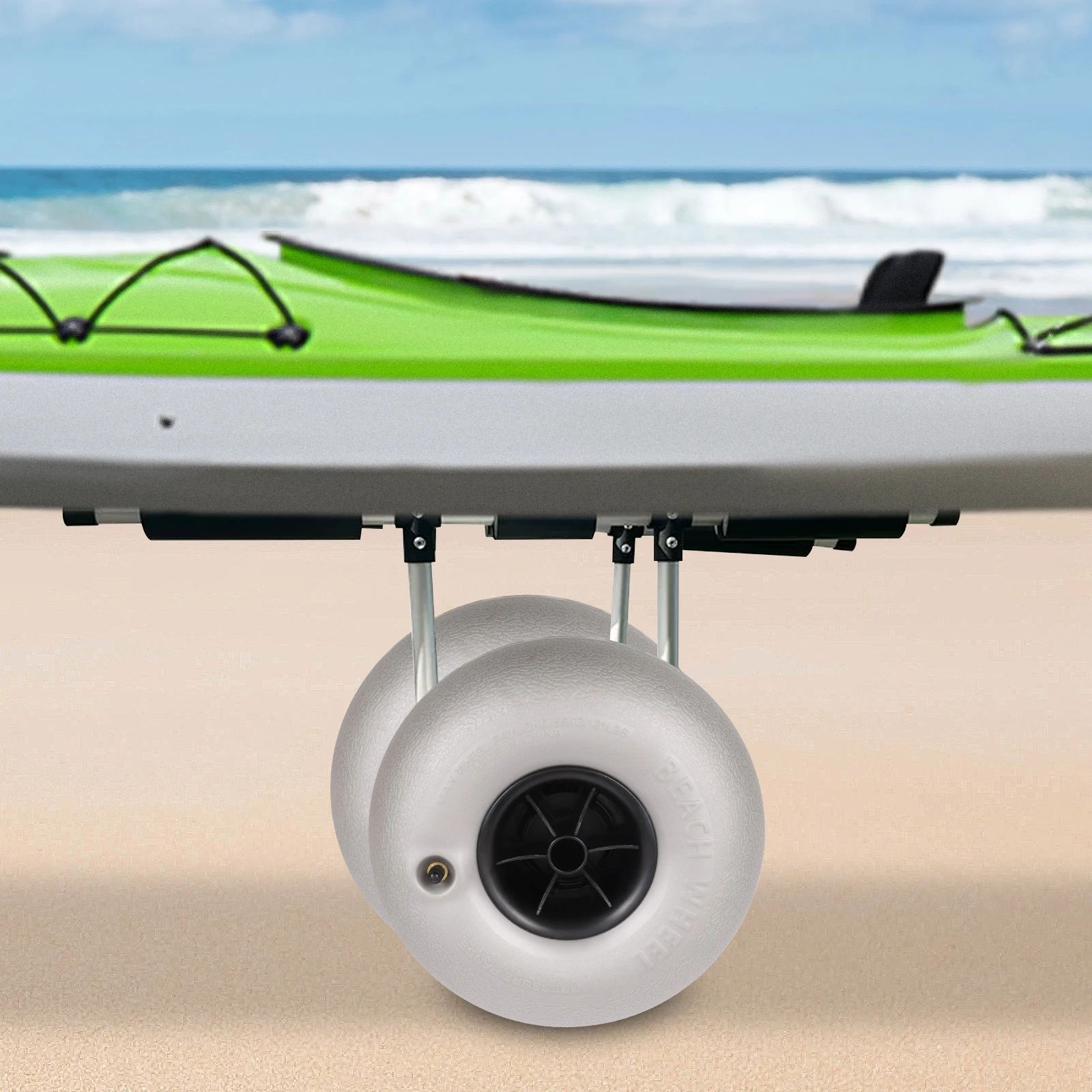 

2 PCS Beach Inflatable Wheels 10" Replacement Beach Sand Tires High-quality Portable Kayak Inflatable Tyre Large Beach Wheels