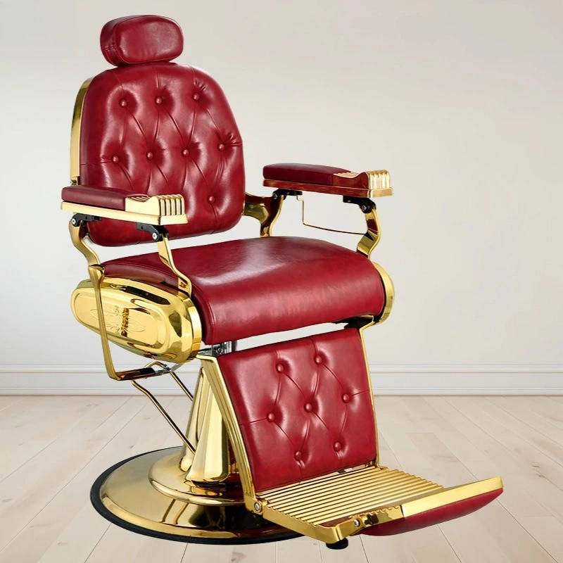Fold down men's barber chair, hair salon chair for hair salon, shaving and shaving hair salon chair