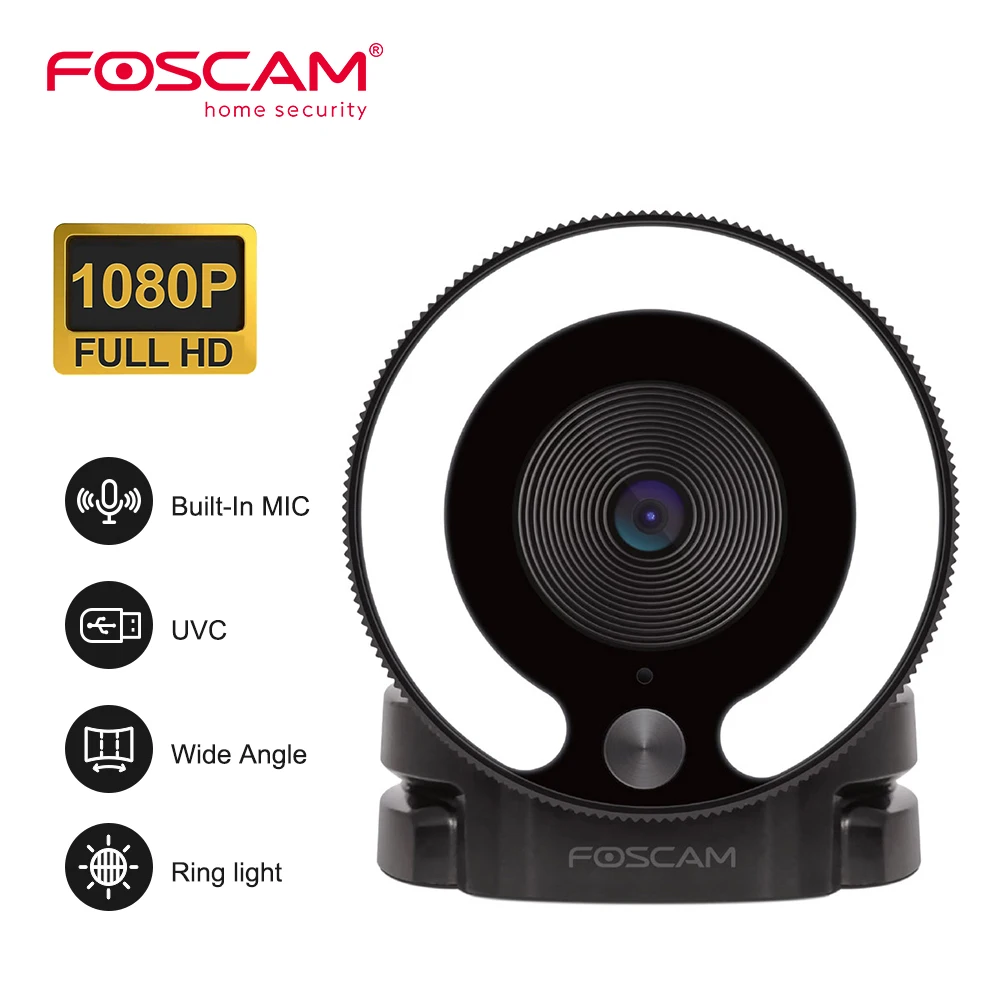 Foscam 1080P HD USB Webcam For Laptop Computer Web Camera With Microphones for Youtube Zoom Video Calling 2MP web cam W28