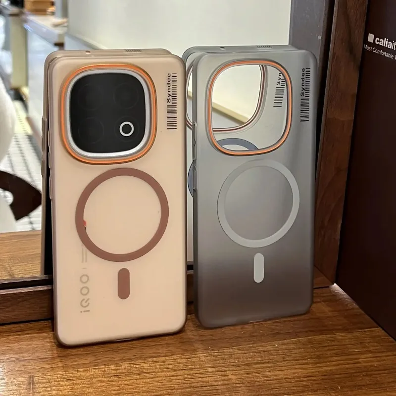 حافظة شفافة غير لامعة لهاتف VIVO IQOO Z10 Turbo Pro شحن لاسلكي غطاء صلب مقاوم للصدمات لهاتف IQOO Z10 Turbo Plus
