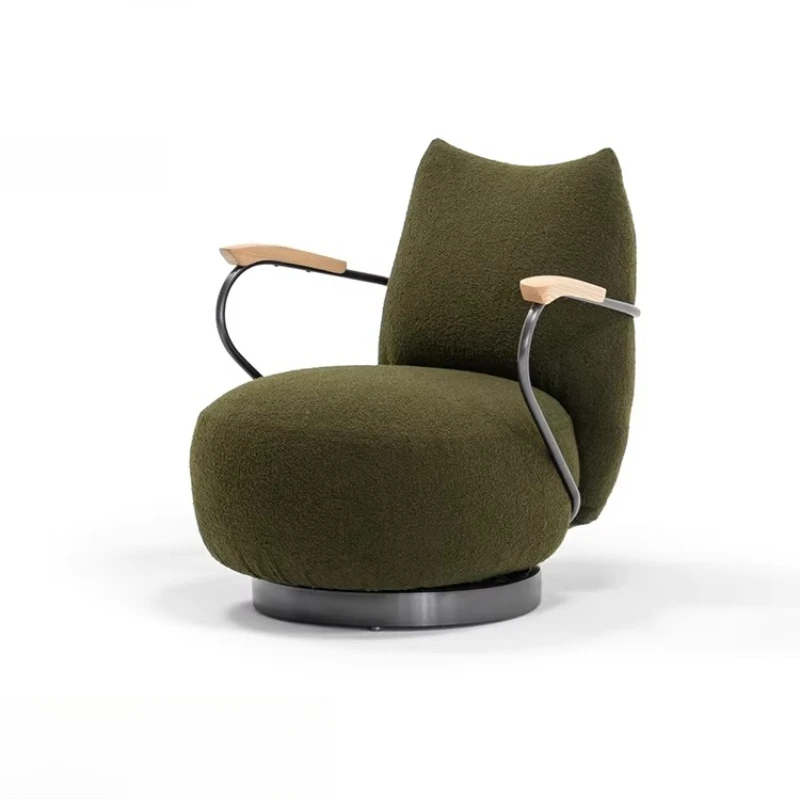 

Modern green lounge chair living room vintage green swivel single chair