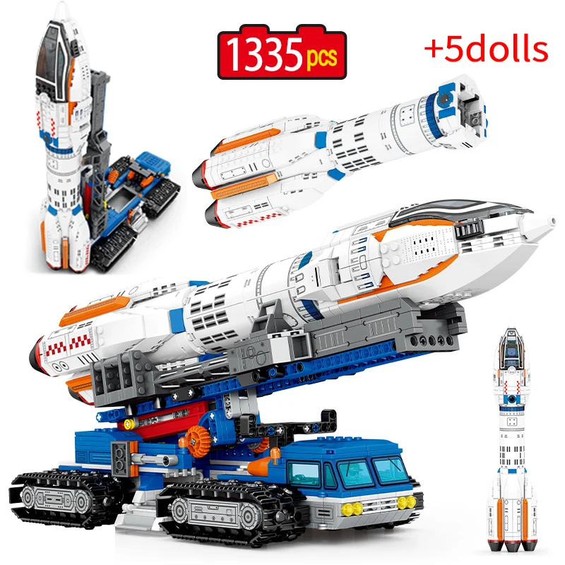 

1335Pcs City Astronaut Airplane Building Blocks Aerospace Space Exploration Universe Figures Bricks Toys for Kids Gift