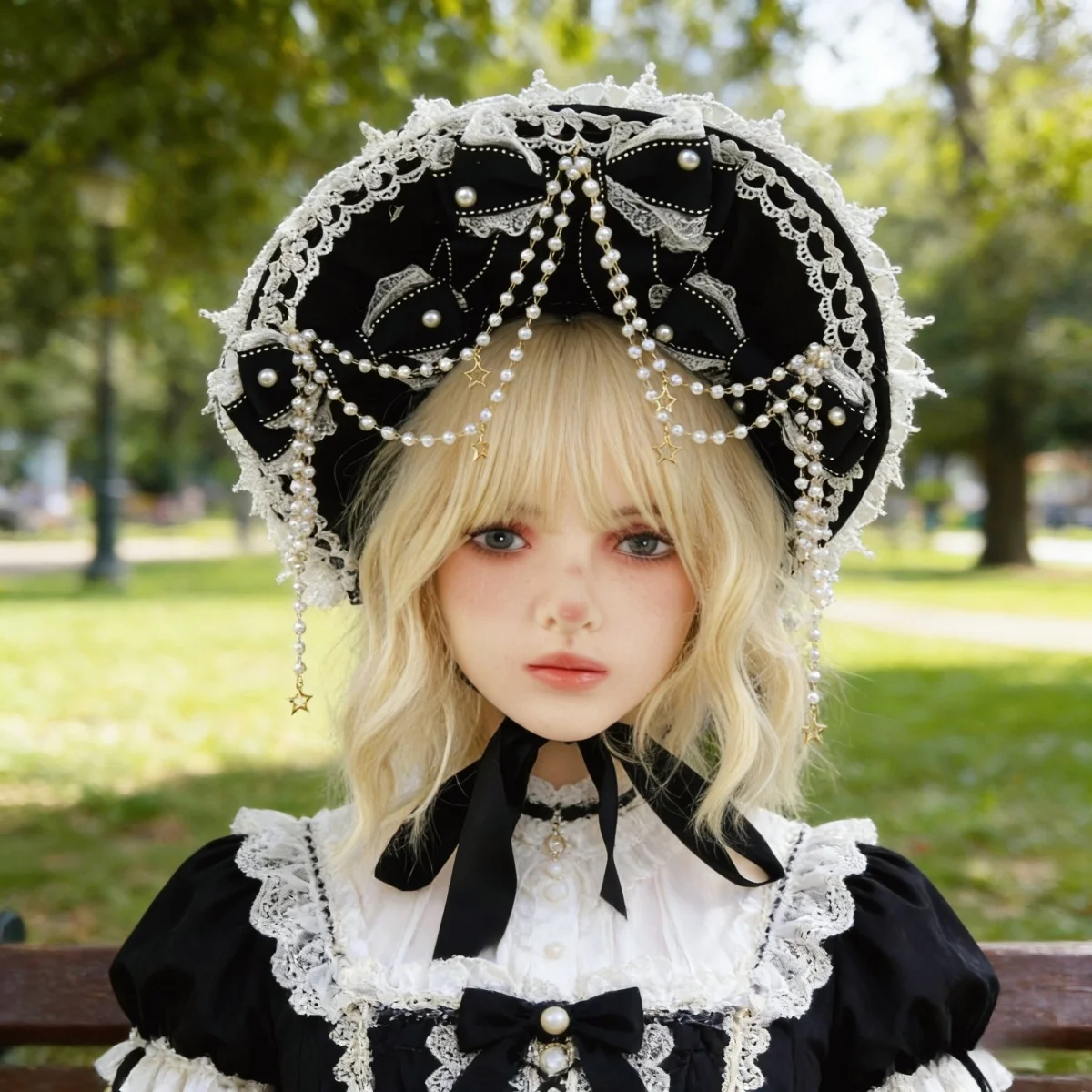 レディースビクトリア朝風ボンネットハット レッドボンネット - Women'S Victorian Era Accessories のレビューと価格