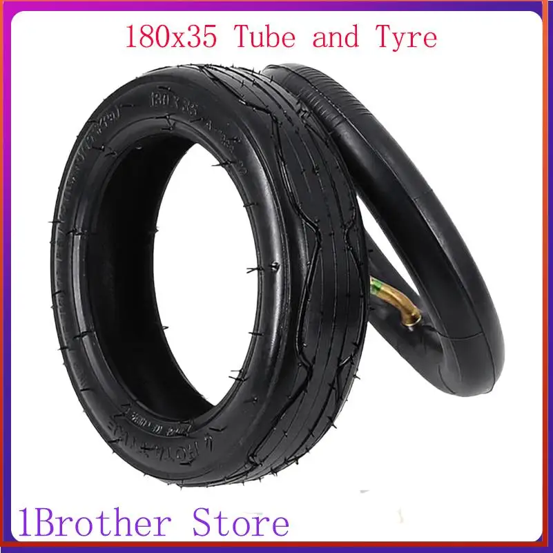 7-inch Size 180x35 Inner Tube & Outer Tire, Ideal Replacement for Baby Strollers, Children's Cars, Medical Wheels Handcarts