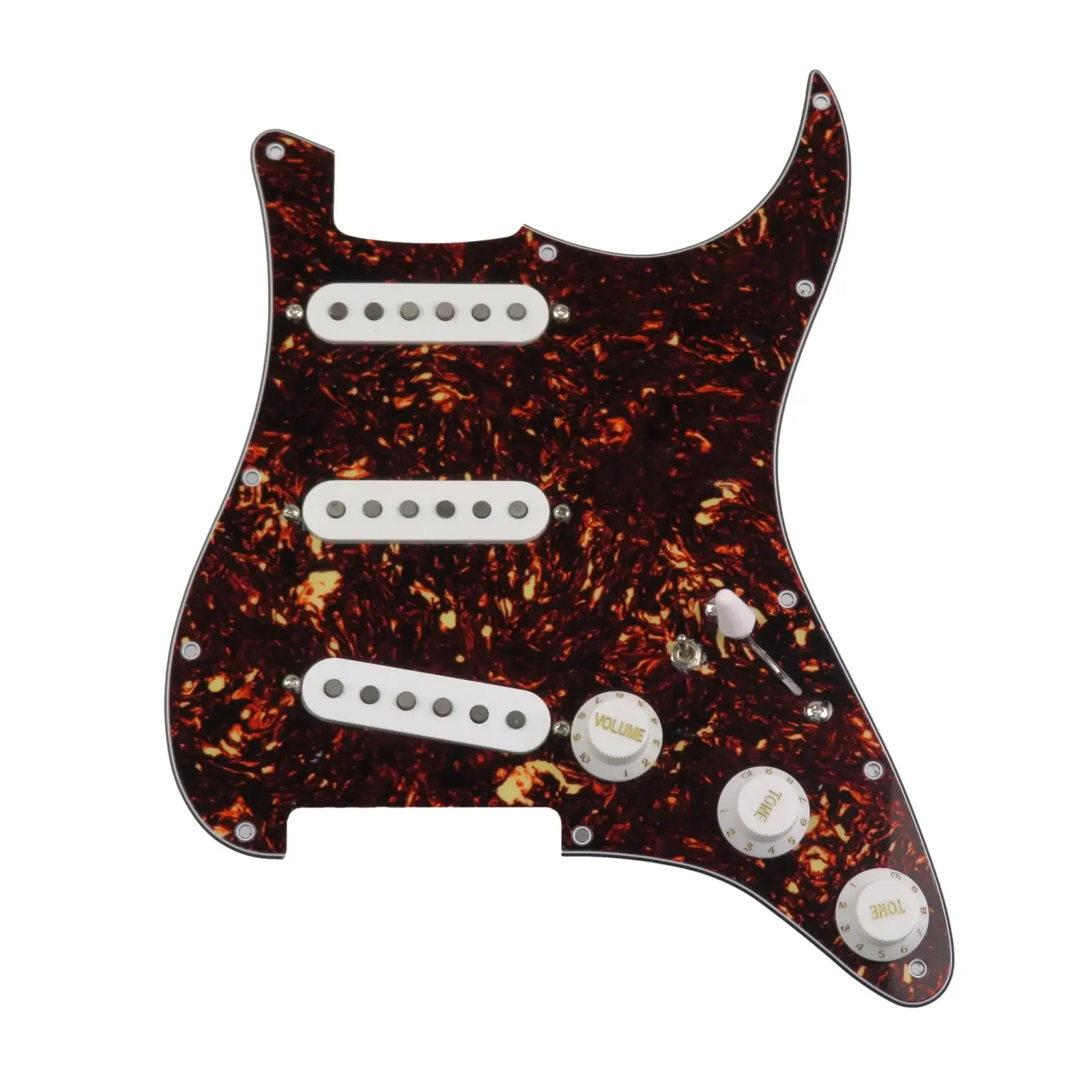 Loaded Prewired Guitar Pickups SSS 60s Style single coils Alnico 5 Pickups 7-Way wiring pickguard