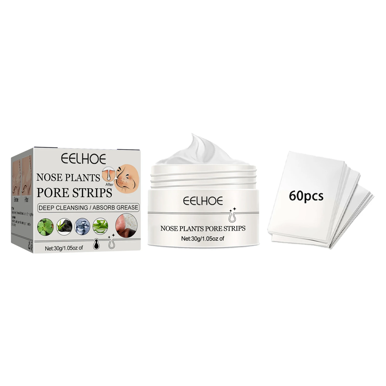 

Remove Blackhead Nose Mask, Deeply Clean Pores Remove Blackhead Pimple Tear Nose Mask