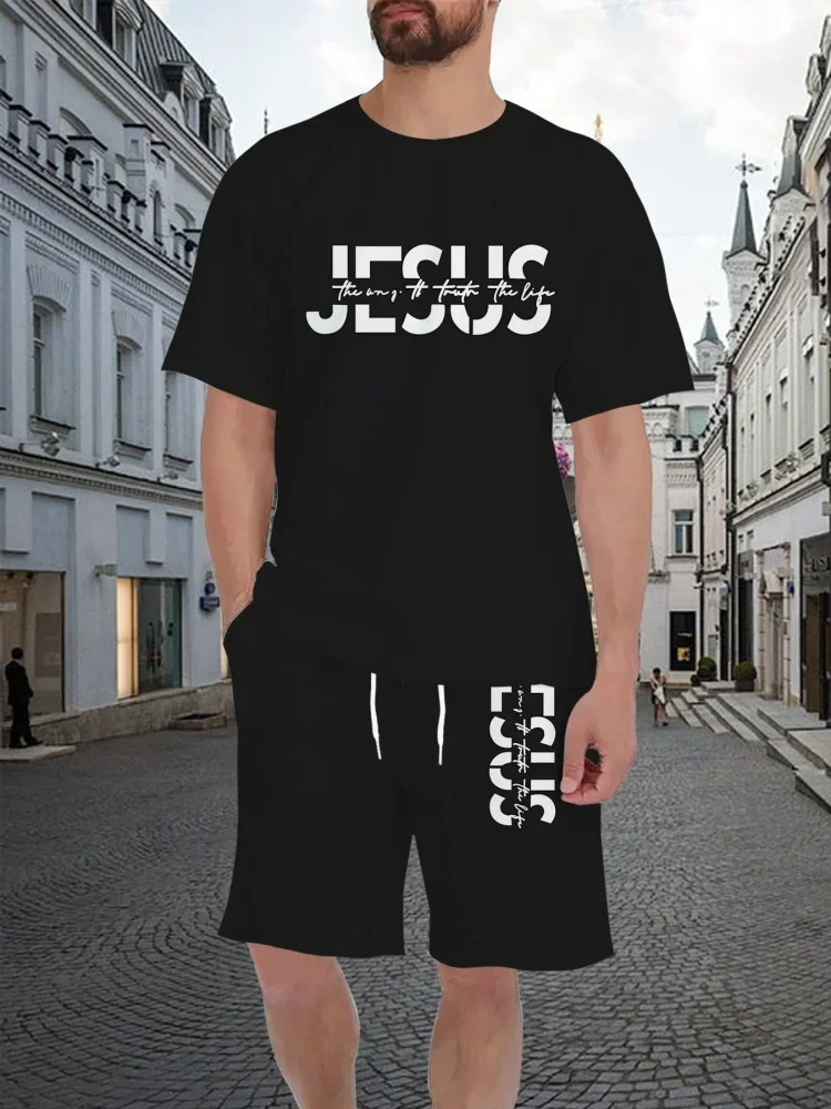 

Men's T-Shirt Christ Jesus 3D Print Graphic Y2k Sets T-Shirt for Men Summer O-Neck Casual Unisex Tee Tops Vintage Men's Clothing
