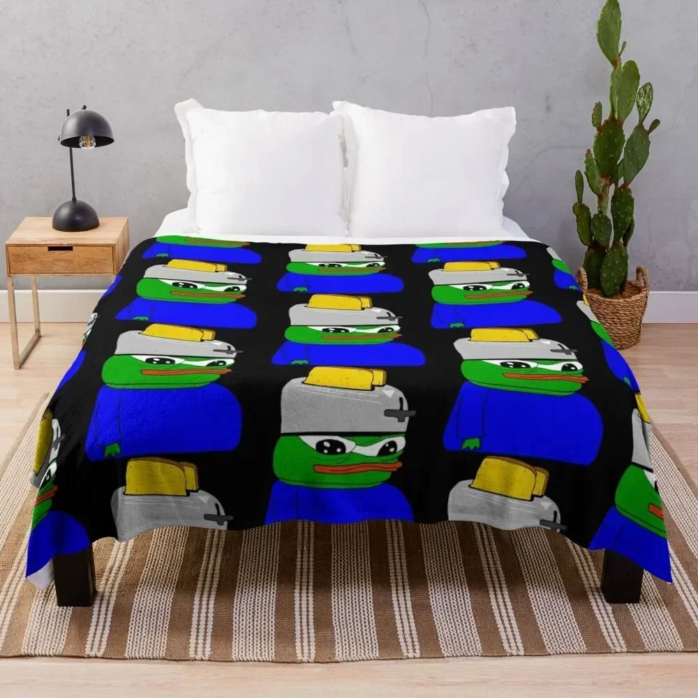 

Rare Pepe Toaster Head Apu Throw Blanket All Weather Soft Throw Blanket for Sofa