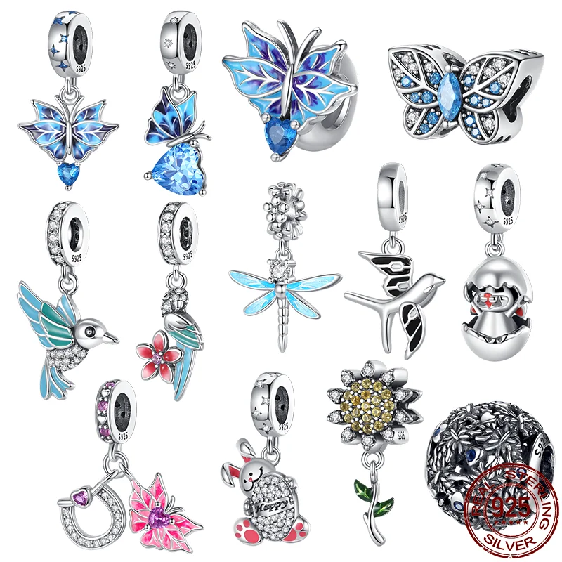 Fit Pandora 925 Original Bracelet Early Spring Rebirth Series Charms Beads For DIY MS Birthday Christmas Jewelry Gift Making