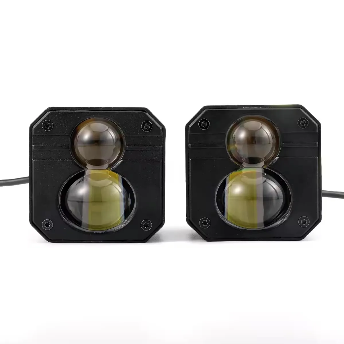 Car Accessories Spotlight Headlight Bi-projector Dual Lens Automobiles High Low Beam Led