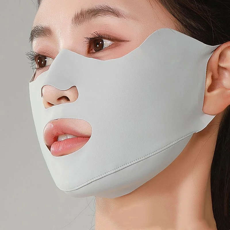 Washable Breathable Ice Silk Anti-UV Sunscreen Mask Dustproof Cycling Face Mask With Eye Corner Protection