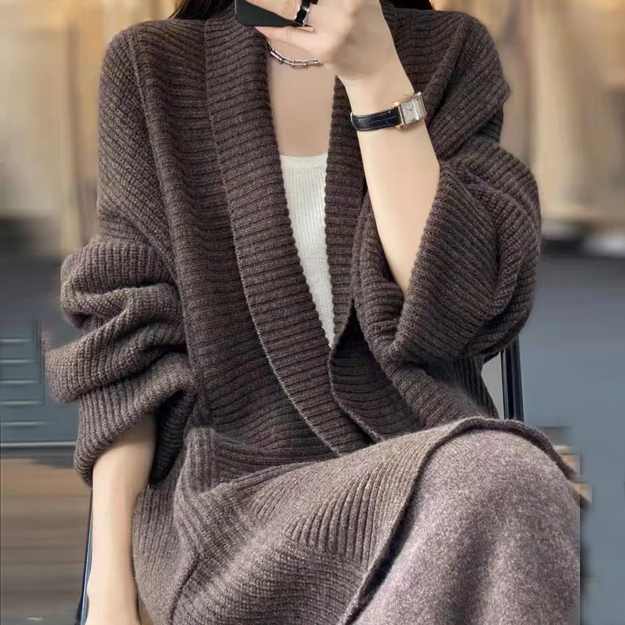 long sleeve top sweater korean style korean fashion sweaters for women 2023 new fall winter clothes long cardigan luxury knit