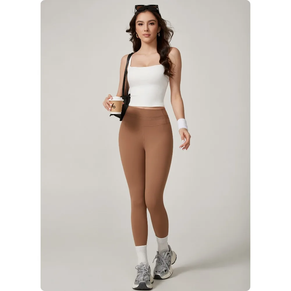 

Женские спортивные обтягивающие брюки для бега и фитнеса, леггинсы для йоги с высокой талией, удобные, классические, универсальные.