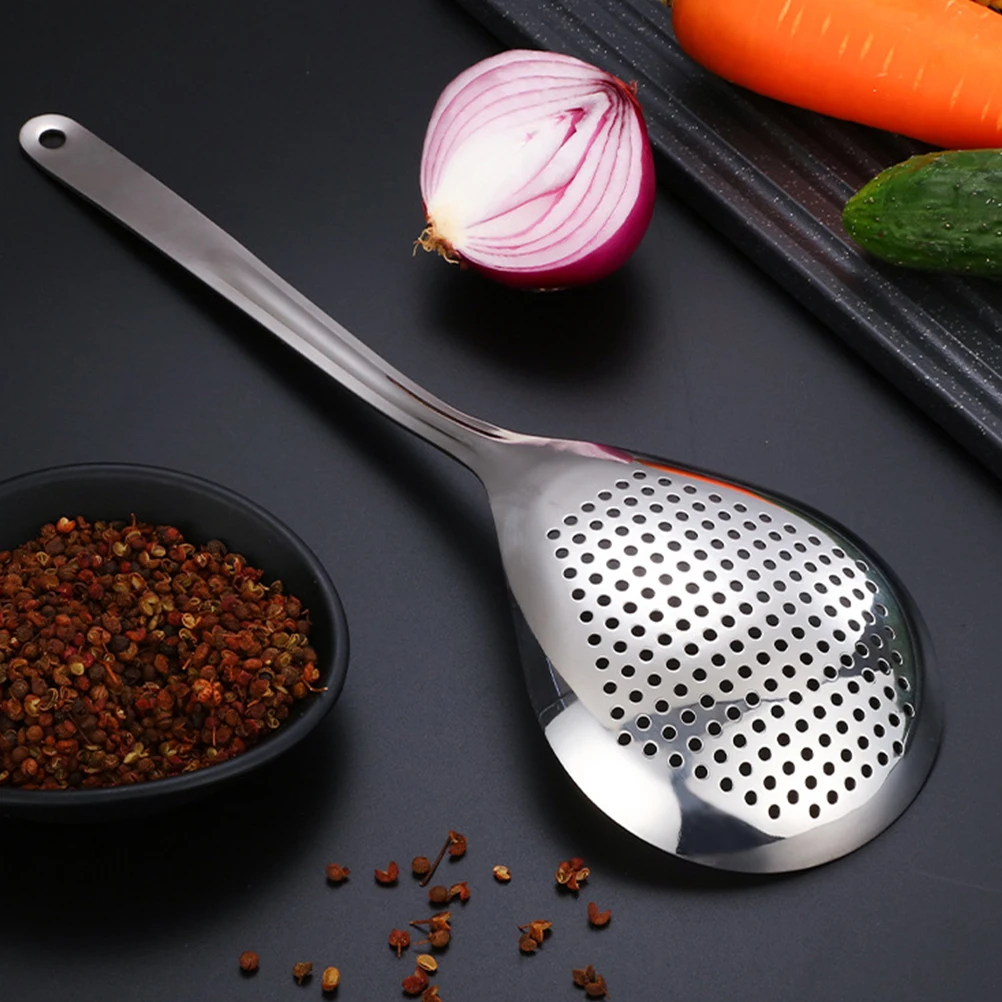 

Stainless Steel Colander Long Handle Heat Resistant Frying Slotted Spoon For Kitchen Cooking Tool Noodles Filter