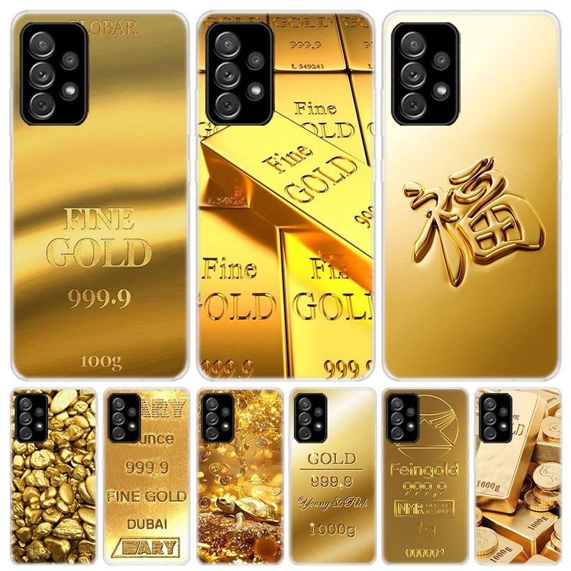 דפוס זהב מעולה עבור מכשיר Samsung Galaxy A15 A14 A13 A12 A55 A54 A53 A52 תיק טלפון A32 A35 A34 A33 A25 A24 A23 A22 A04S A0