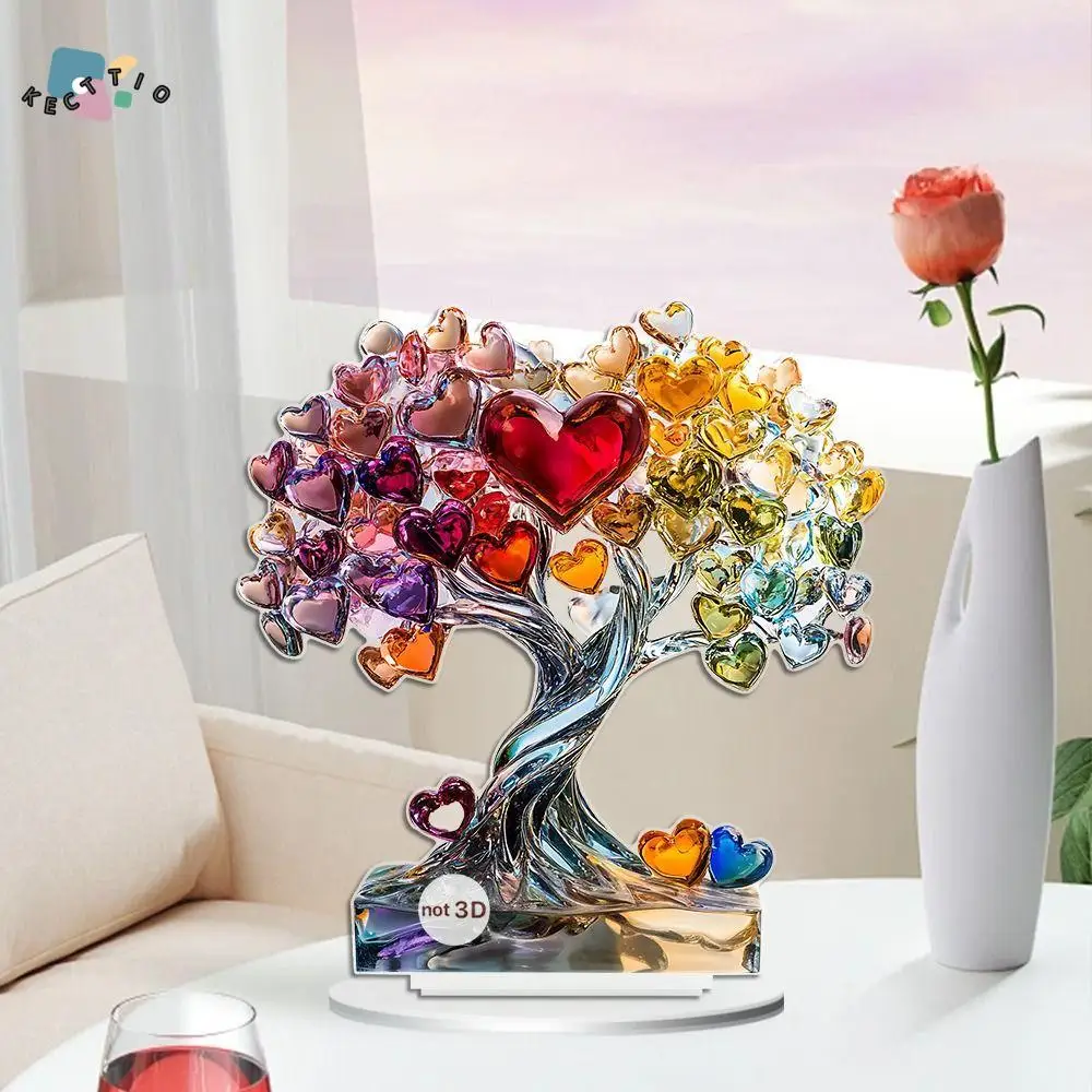 

Водонепроницаемый красочный орнамент в виде дерева-бабочки с основанием, великолепное акриловое ослепительное дерево, износостойкий 2d плоский орнамент в виде дерева