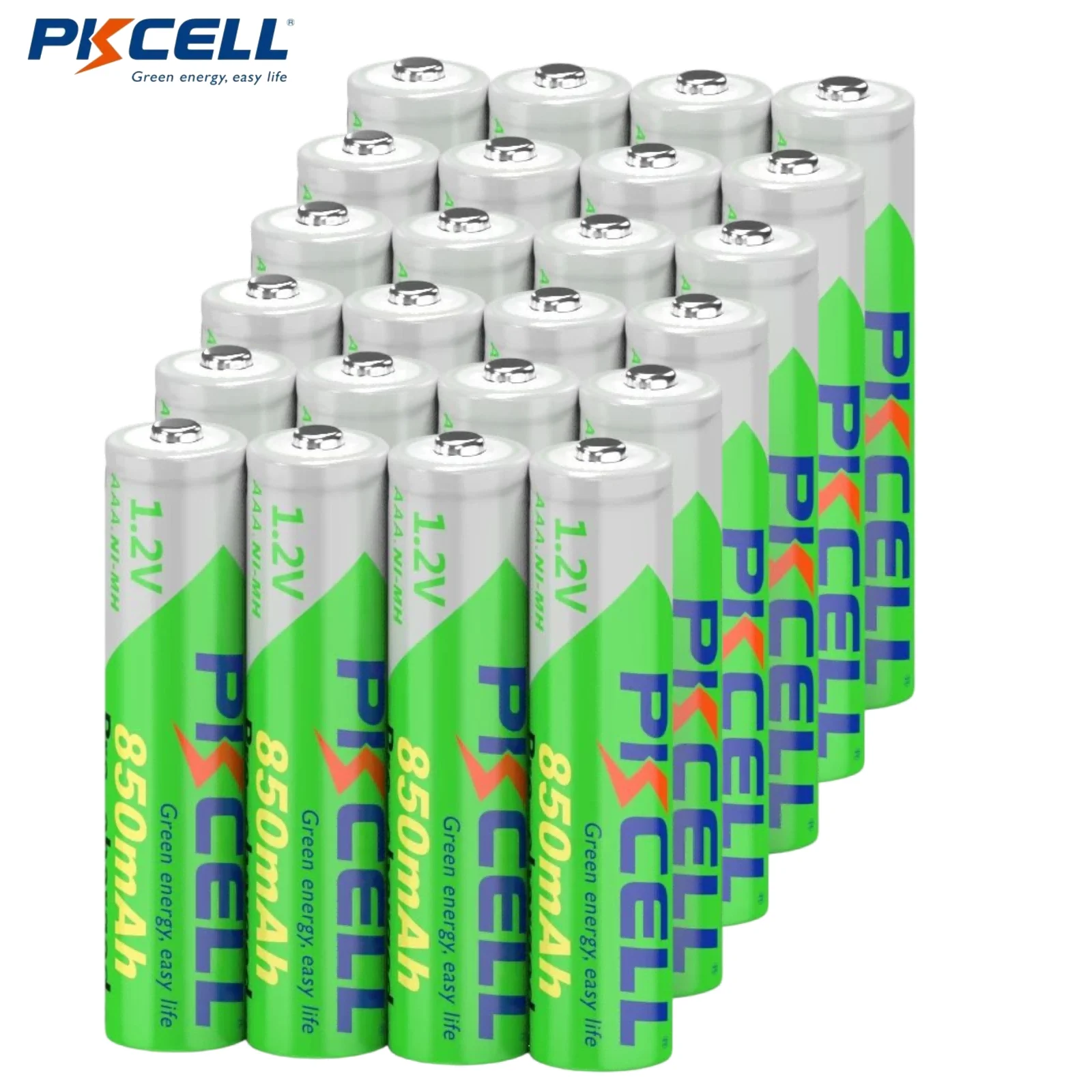 PK Cell 24PCS 1.2V Precharged Low Self Discharge Rechargeable AAA Battery with 850 mAh NiMH rechargeable AAA size Batteries