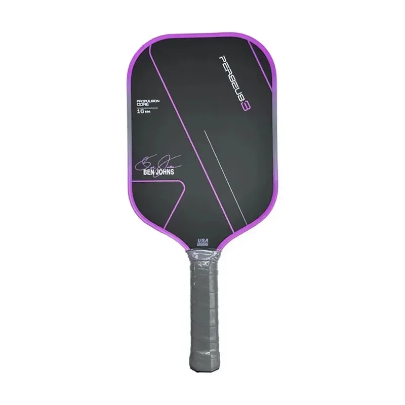 Pickleball Paddle BEN JOHNS ลายเซ็น T700 ดิบคาร์บอนไฟเบอร์แบนหัว Thermoforming Unibody USAPA ได้รับการอนุมัติ,PP รังผึ้ง core