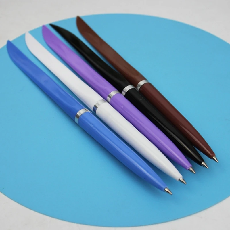 12x Blue Inks Writing Pen Ballpoint Pen with Box Opener Smooth Journaling Pen
