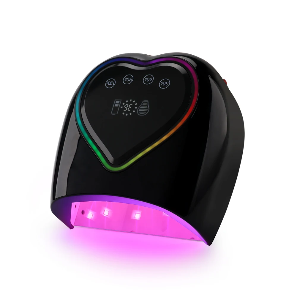 Secador de uñas recargable profesional, lámpara UV de 98w, lámpara de curado de uñas, carga de batería LED, luz de arco iris