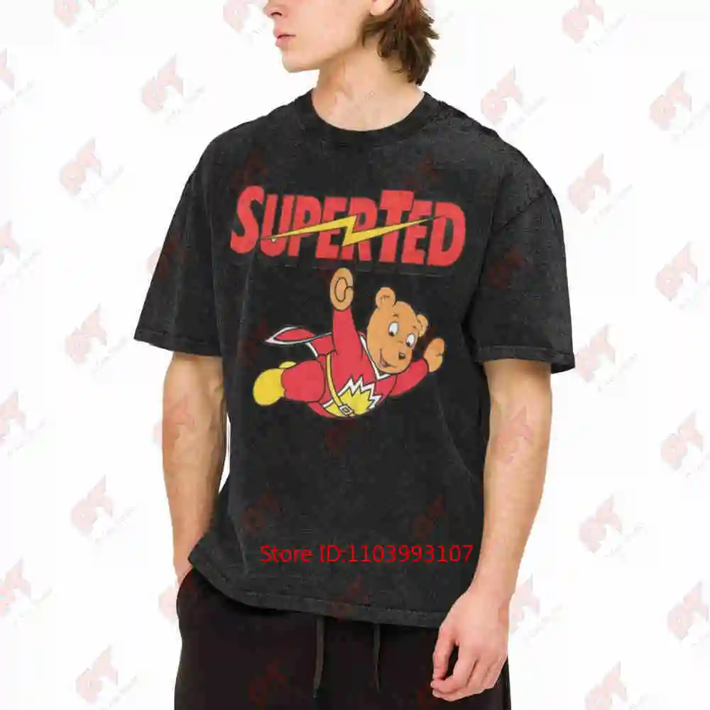 Superted Vintage Washed Tee Pure Cotton T-Shirt